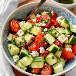 Cucumber Tomato Feta Salad Recipe: 1-Bowl Foolproof & Fresh